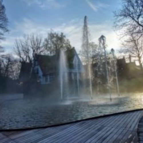 Enjoy the improved water in King Albert I park in Bruges